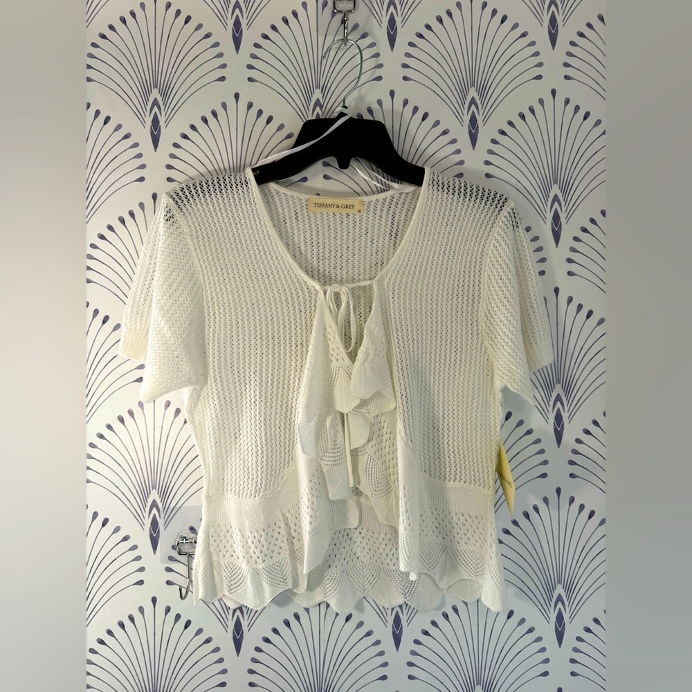 White Textured Blouse